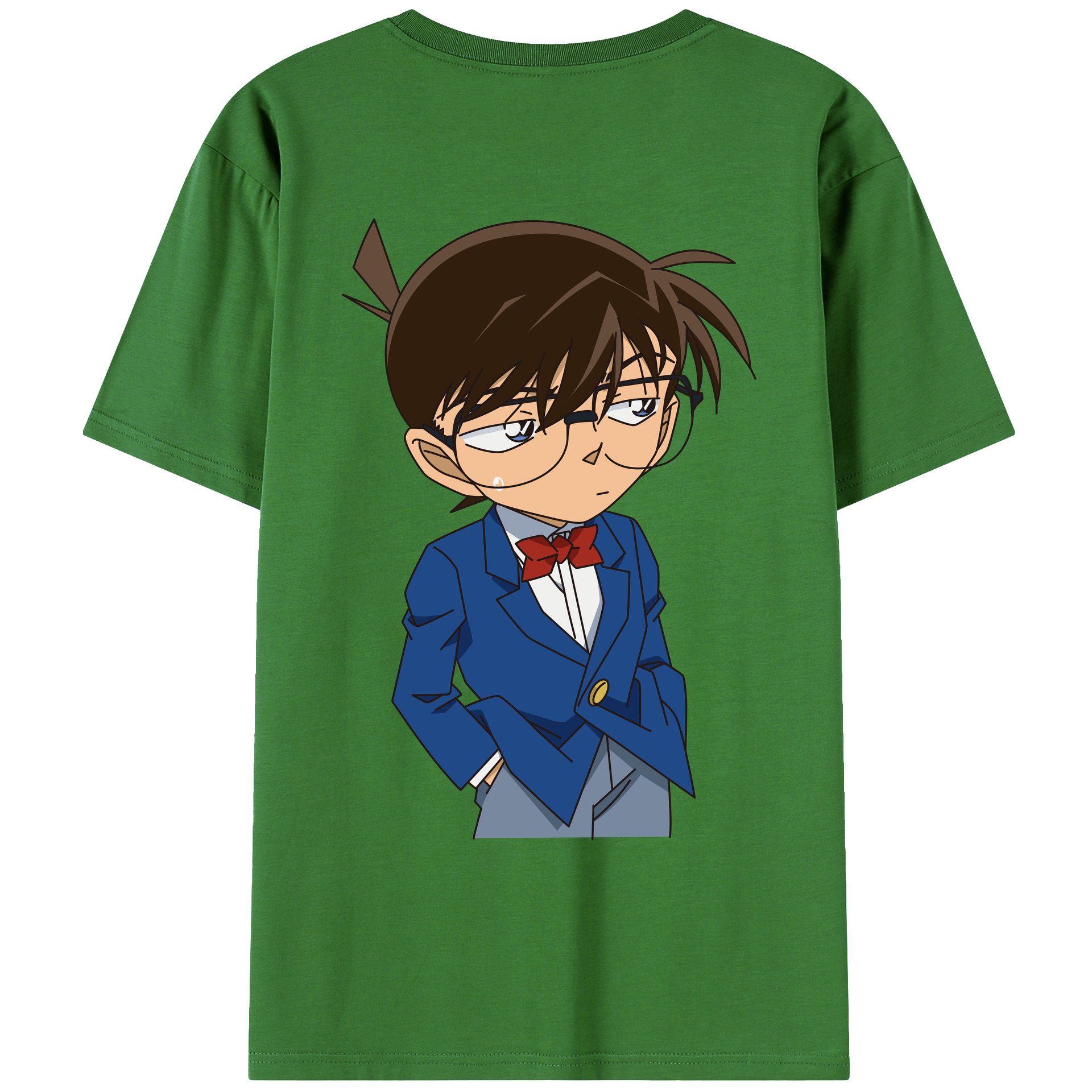 （画像用） 名探偵コナン 江戸川 コナン Detective Conan Conan Edogawa レディース半袖Tシャツ(バックプリント)